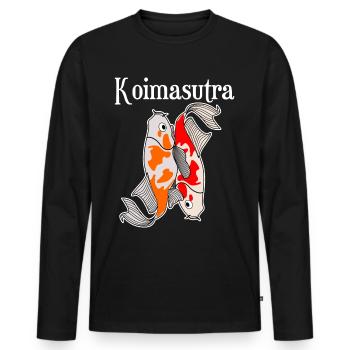 Carpe Koï Koimasutra Kois - T-shirt manches longues Premium bio Homme - noir - Devant - Nico (187cm)