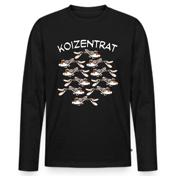 Koi Konzentrat Karpfen Koizentrat Kois - Männer Premium Bio Langarmshirt - Schwarz - Vorne - Nico (187cm)