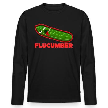 Kranke Gurke Flucumber Gurken - Männer Premium Bio Langarmshirt - Schwarz - Vorne - Nico (187cm)