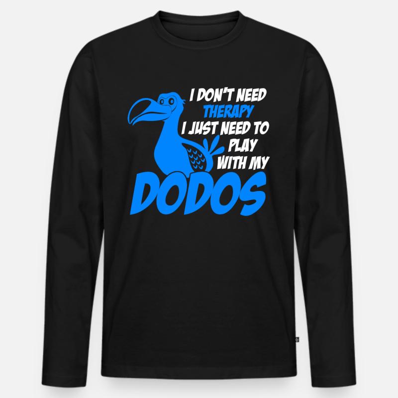 Dodo Dodos - Männer Premium Bio Langarmshirt - Schwarz