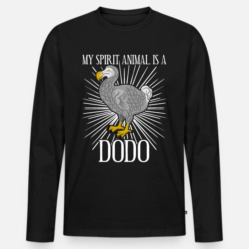 Dodos Dodo - Männer Premium Bio Langarmshirt - Schwarz
