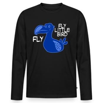 Dodo Joke Dodos - Men's Premium Organic Long Sleeve Shirt - black - Front - Nico (187cm)