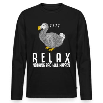 Dodo sleeps dodos - Men's Premium Organic Long Sleeve Shirt - black - Front - Nico (187cm)