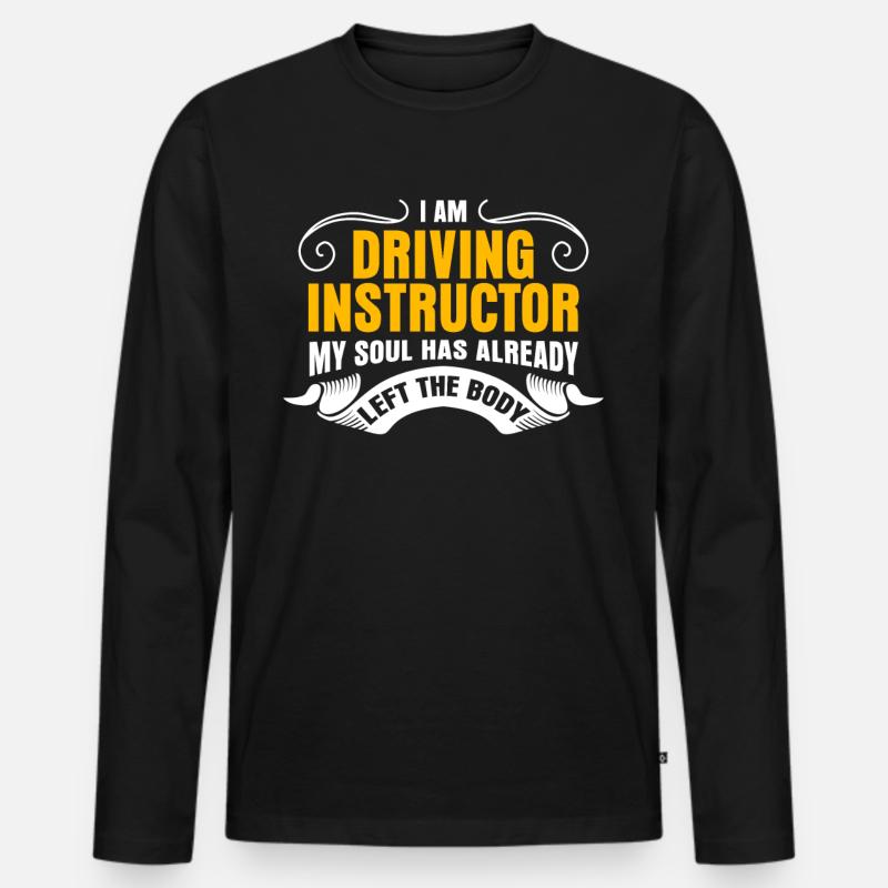Driving Instructor Fahrschule - Männer Premium Bio Langarmshirt - Schwarz