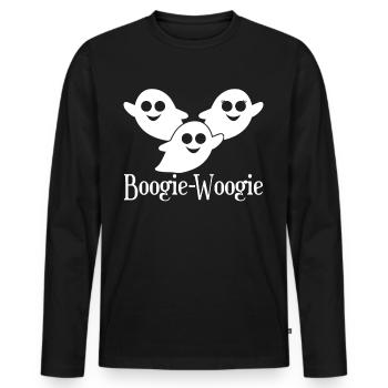 Boogie Woogie Geist Gespenst Swing - Männer Premium Bio Langarmshirt - Schwarz - Vorne - Nico (187cm)