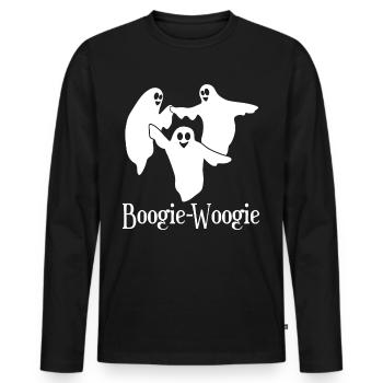 Boogie Woogie Geister Gespenst Swing - Männer Premium Bio Langarmshirt - Schwarz - Vorne - Nico (187cm)