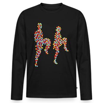 Boogie Woogie Tanzen Retro Swing - Männer Premium Bio Langarmshirt - Schwarz - Vorne - Nico (187cm)