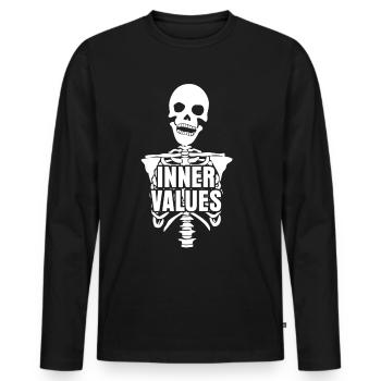 Röntgen Röntgenbild Radiologie - Männer Premium Bio Langarmshirt - Schwarz - Vorne - Nico (187cm)