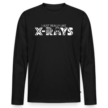 Radiologie Röntgenbild Röntgen Radiologe - Männer Premium Bio Langarmshirt - Schwarz - Vorne - Nico (187cm)