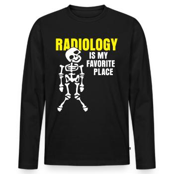 Röntgen Röntgenbild Radiologe Radiologie - Männer Premium Bio Langarmshirt - Schwarz - Vorne - Nico (187cm)