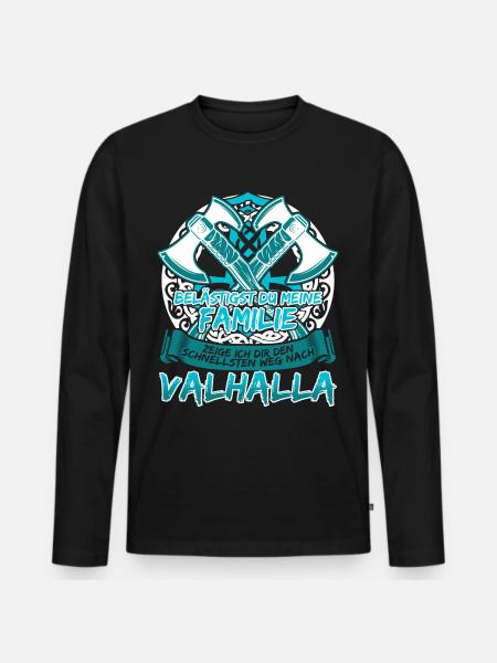 Schildmaid Wikinger Frau Berserker - Männer Premium Bio Langarmshirt - Schwarz