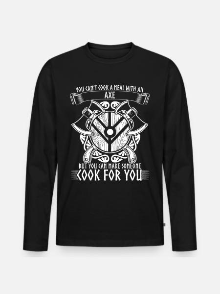 Shield Maiden Berserker funny Vikings - Men's Premium Organic Long Sleeve Shirt - black
