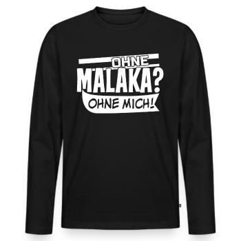 Malaka Grieche Griechenland - Männer Premium Bio Langarmshirt - Schwarz - Vorne - Nico (187cm)