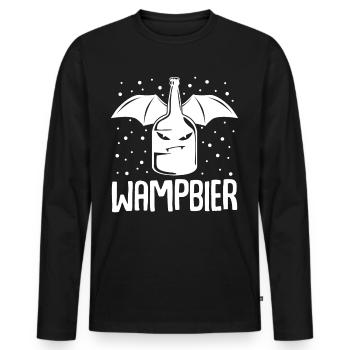 Fettes Vampir Bier - Männer Premium Bio Langarmshirt - Schwarz - Vorne - Nico (187cm)