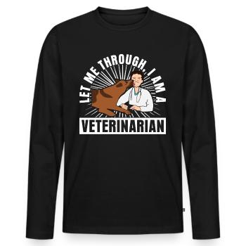 Veterinarian Veterinary Veterinary Medicine - Men's Premium Organic Long Sleeve Shirt - black - Front - Nico (187cm)