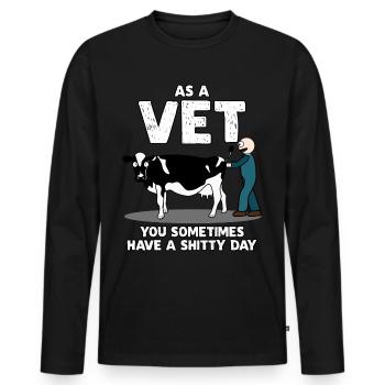 veterinarian funny saying veterinary medicine - Men's Premium Organic Long Sleeve Shirt - black - Front - Nico (187cm)