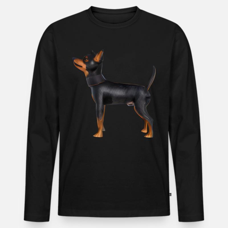 Lancashire Heeler - Männer Premium Bio Langarmshirt - Schwarz