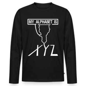 Cutting machine operator CNC machinist - Men's Premium Organic Long Sleeve Shirt - black - Front - Nico (187cm)
