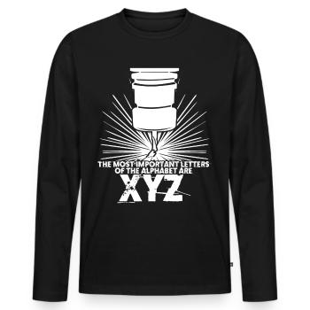 Machiniste Machine de fraisage CNC Turner - T-shirt manches longues Premium bio Homme - noir - Devant - Nico (187cm)