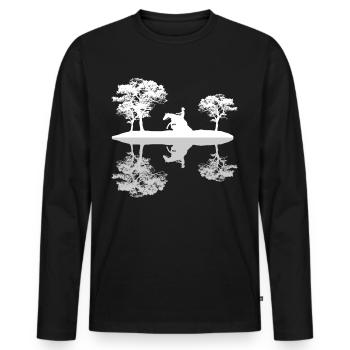 Reining Reiter Reflection Circonscription de l’Ouest - T-shirt manches longues Premium bio Homme - noir - Devant - Nico (187cm)