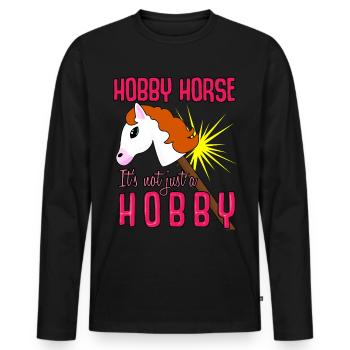 Hobby Horse Hobbyhorse - Men's Premium Organic Long Sleeve Shirt - black - Front - Nico (187cm)