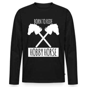 Hobbyhorse funny Hobby Horse - Men's Premium Organic Long Sleeve Shirt - black - Front - Nico (187cm)