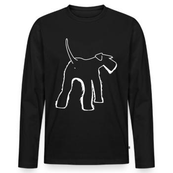 Le schnauzer vu de derrière les chiens - T-shirt manches longues Premium bio Homme - noir - Devant - Nico (187cm)