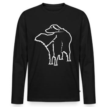 Golden Retriever de Behind Dog Dogs - T-shirt manches longues Premium bio Homme - noir - Devant - Nico (187cm)