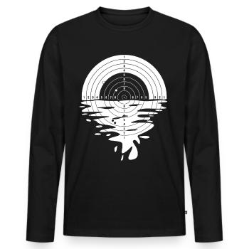 Sport shooter target shooting club - Men's Premium Organic Long Sleeve Shirt - black - Front - Nico (187cm)