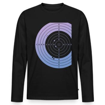Sport shooter target Schützenkönig - Men's Premium Organic Long Sleeve Shirt - black - Front - Nico (187cm)