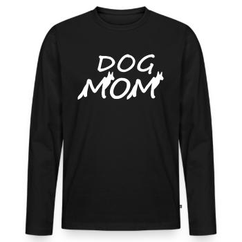 White Shepherd Mama - Men's Premium Organic Long Sleeve Shirt - black - Front - Nico (187cm)