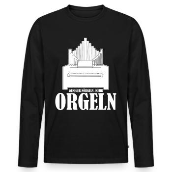 Orgel Orgelspieler Orgelbauer Organist - Männer Premium Bio Langarmshirt - Schwarz - Vorne - Nico (187cm)