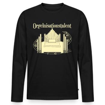 Orgel Orgelspieler Organisten Organist - Männer Premium Bio Langarmshirt - Schwarz - Vorne - Nico (187cm)