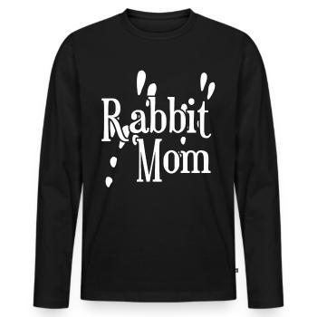 Rabbit Mama Rabbit Rabbit Paw Rabbit - Men's Premium Organic Long Sleeve Shirt - black - Front - Nico (187cm)