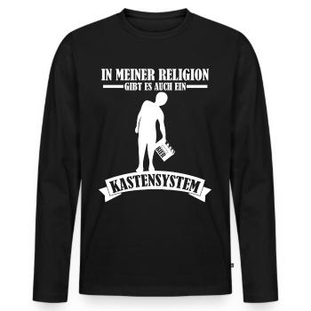 Bier Bierkiste Vatertag Hobbybrauer - Männer Premium Bio Langarmshirt - Schwarz - Vorne - Nico (187cm)