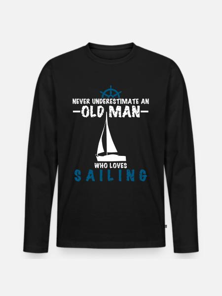 Sailing Sailboat Sailing Club - Men's Premium Organic Long Sleeve Shirt - black