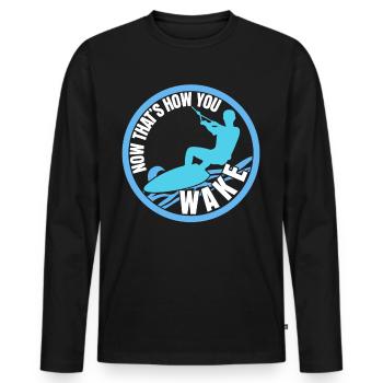 Wakeboard Dire Wakeboarder - T-shirt manches longues Premium bio Homme - noir - Devant - Nico (187cm)