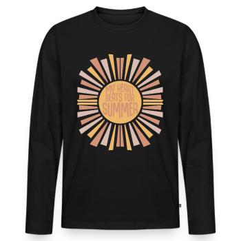 Summer Party Sun - Men's Premium Organic Long Sleeve Shirt - black - Front - Nico (187cm)
