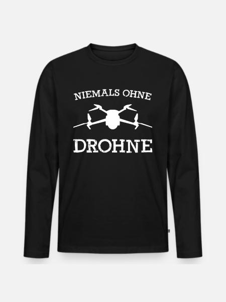 Quadrocopter Drohne Quadcopter - Männer Premium Bio Langarmshirt - Schwarz
