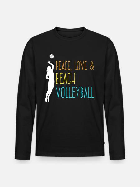 Volleyball player Beach Volleyball - Men's Premium Organic Long Sleeve Shirt - black