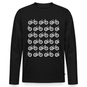 Fat Bike Fatbike - Männer Premium Bio Langarmshirt - Schwarz - Vorne - Nico (187cm)