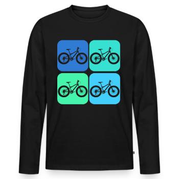 Fatbike retro Fat Bike - Männer Premium Bio Langarmshirt - Schwarz - Vorne - Nico (187cm)