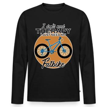 Fatbike lustig Fat Bike - Männer Premium Bio Langarmshirt - Schwarz - Vorne - Nico (187cm)