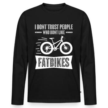 Fatbike Joke Fat Bike - Männer Premium Bio Langarmshirt - Schwarz - Vorne - Nico (187cm)