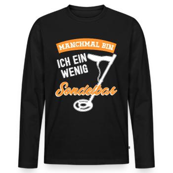 Sondeln Sondler Metalldetektor - Männer Premium Bio Langarmshirt - Schwarz - Vorne - Nico (187cm)
