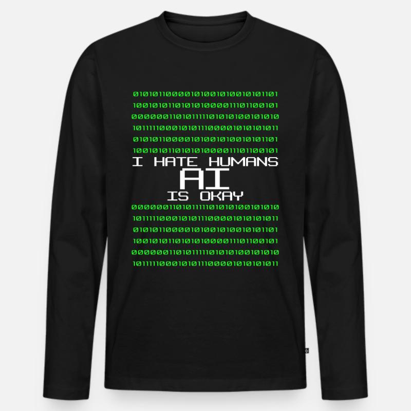 Artifical Intelligence Programmer Admin - Männer Premium Bio Langarmshirt - Schwarz