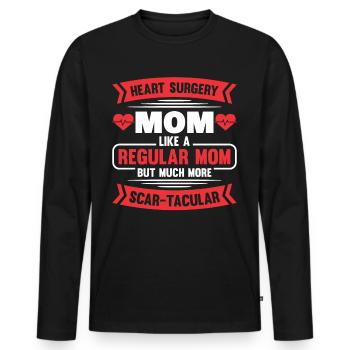 Transplantation cardiaque Chirurgie cardiaque Chirurgie cardiaque Chirurgie cardiaque Bypass - T-shirt manches longues Premium bio Homme - noir - Devant - Nico (187cm)