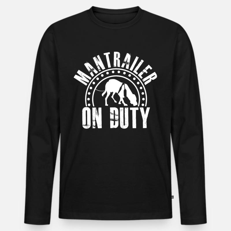 Mantrailing Suchhund Mantrailer - Männer Premium Bio Langarmshirt - Schwarz
