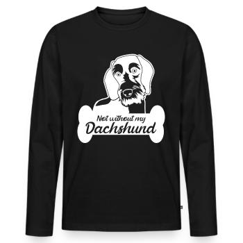 Dachshund Dog Bones Dachshund Club - T-shirt manches longues Premium bio Homme - noir - Devant - Nico (187cm)