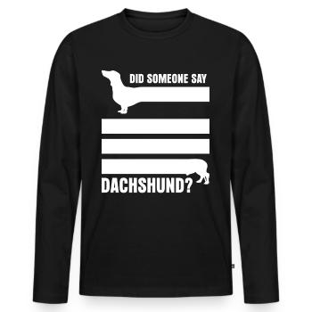 Dachshund - Männer Premium Bio Langarmshirt - Schwarz - Vorne - Nico (187cm)